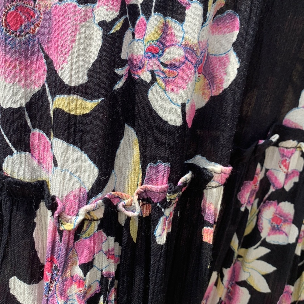 Free People Black Garden Party Floral Maxi Dress NWOT - Picture 15 of 15
